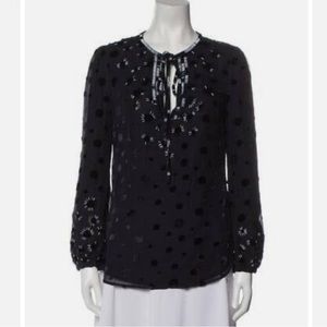 Tory Burch Black Beaded Tunic